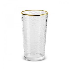 Karaca Akroma Transparent 590 ml Gold Meşrubat Bardağı