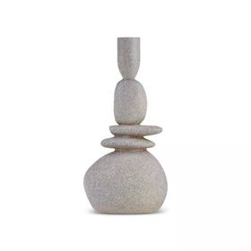 Karaca Alba Taş Bej 9.6x6x19.5 cm Şamdan