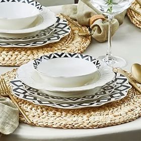 Karaca Almond Ethnic 6 Kişilik 24 Parça Yemek Takımı