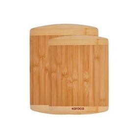Karaca Alya 2'li 23-29 cm Kahverengi Bambu Kesme Tahtası