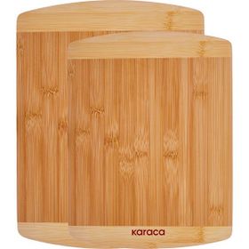 Karaca Alya 2'li 23-29 cm Kahverengi Bambu Kesme Tahtası