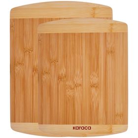 Karaca Alya 2'li 23-29 cm Kahverengi Bambu Kesme Tahtası