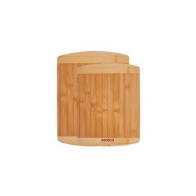Karaca Alya 2'li 23-29 cm Kahverengi Bambu Kesme Tahtası