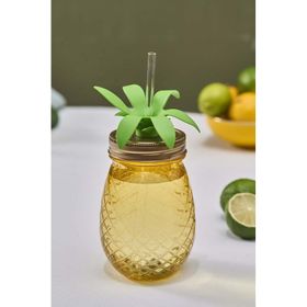 Karaca Ananas 550 ml Transparent Pipetli Su Şişesi