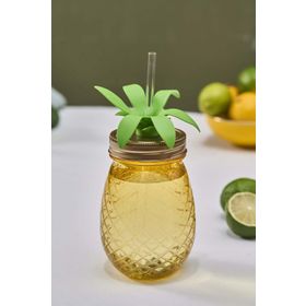 Karaca Ananas 550 ml Transparent Pipetli Su Şişesi