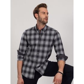 Karaca Antrasit Erkek Slim Fit Gömlek