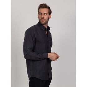 Karaca Antrasit Erkek Slim Fit Gömlek