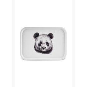 Karaca Apricot Biome Panda Desenli Dikdörtgen Tepsi
