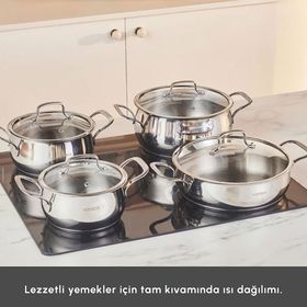 Karaca Arena 8 Parça Çelik Tencere Seti