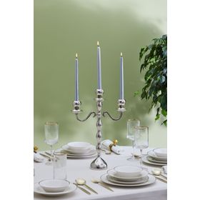 Karaca Arlen 3'lü Silver 38x29 cm Şamdan
