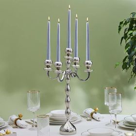 Karaca Arlen 5'li Silver 42x29 cm Şamdan
