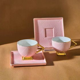 Karaca Art Deco 80 ml Pembe 2 Kişilik Kahve Fincan Takımı