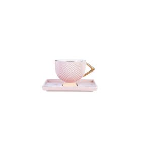 Karaca Art Deco Pembe 2 Kişilik 90 ml Kahve Fincanı Takımı