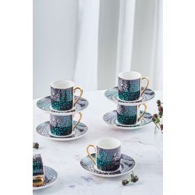 Karaca Asu 6 Kişilik 90 ml Kahve Fincan Takımı