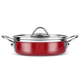 Karaca Ateş Bordo Emaye 6 Parça Omlet Seti