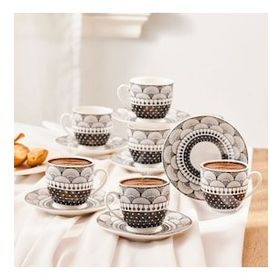 Karaca Aysel 6 Kişilik 85 ml Kahve Fincan Takımı