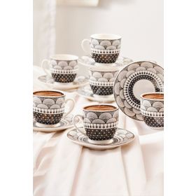 Karaca Aysel 6 Kişilik 85 ml Kahve Fincan Takımı