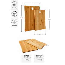 Karaca B3064 Bamboo 2'li Bambu Kesme Tahtası