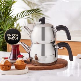Karaca Belinay Siyah Midi Çaydanlık Takımı