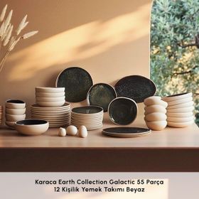 Karaca Beyaz Earth Collection Galactic 55 Parça 12 Kişilik Yemek Takımı