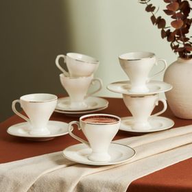 Karaca Biga 6 Kişilik 90 ml Kahve Fincan Takımı