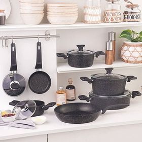 Karaca Biogranit 12 Parça Blacksilver V2 Tencere Seti