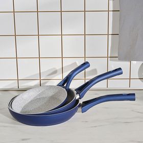 Karaca Biogranit Granit Kaplama 3 Parça Düz 20 24 26 cm Tava Seti