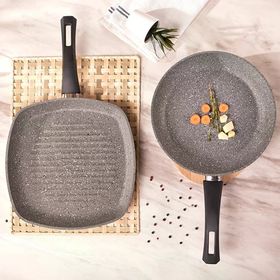 Karaca Biogranit Gris Gri Tava Grill Set