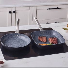 Karaca Biogranit Monet 2 Parça Siyah Tava Grill Set