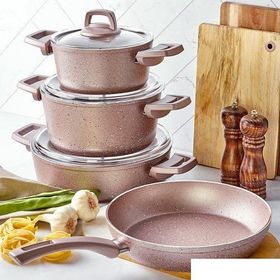 Karaca Biogranit Rose 7 Parça Tencere Seti