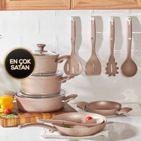Karaca Biogranit Rose Gold 13 parça Tencere Seti