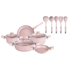 Karaca Biogranit Rose Gold 13 parça Tencere Seti