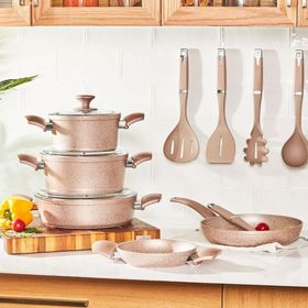 Karaca Biogranit Rose Gold 13 parça Tencere Seti