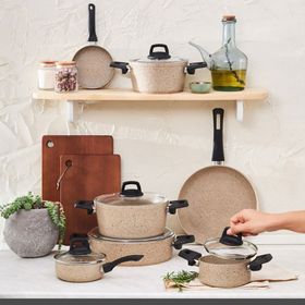 Karaca Biogranit Vincent 12 Parça 26 cm Granit Kaplama Derin Tencere Seti