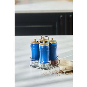 Karaca Blue Berry 5 Parça Line Cam Baharat Takımı