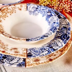 Karaca Blue Caffe 12 Parça 4 Kişilik Stoneware Yemek Takımı