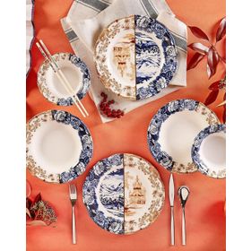 Karaca Blue Caffe 12 Parça 4 Kişilik Stoneware Yemek Takımı