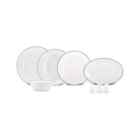 Karaca Bone Collection Lexi Platin 53 Parça 12 Kişilik Yemek Takımı