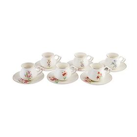 Karaca Botanik 6 Kişilik 80 ml Kahve Fincan Takımı