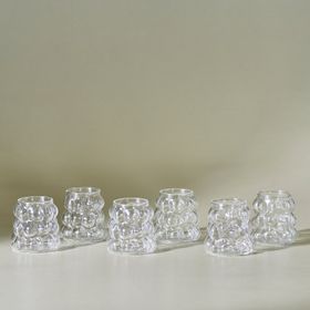 Karaca Bubble Şeffaf 6'lı Kahve Yanı Bardağı