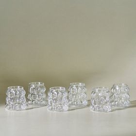 Karaca Bubble Şeffaf 6'lı Kahve Yanı Bardağı