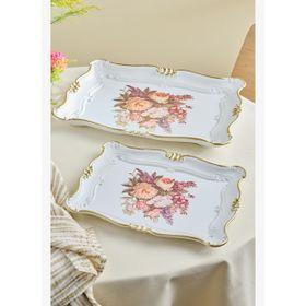 Karaca Buket 42 cm 2'li Dikdörtgen Tepsi