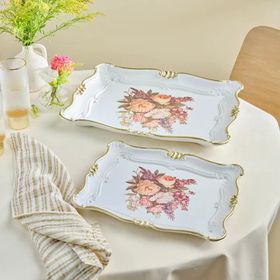 Karaca Buket 42 cm 2'li Dikdörtgen Tepsi
