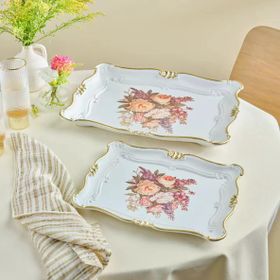 Karaca Buket 42 cm 2'li Dikdörtgen Tepsi