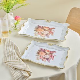 Karaca Buket 42 cm 2'li Dikdörtgen Tepsi
