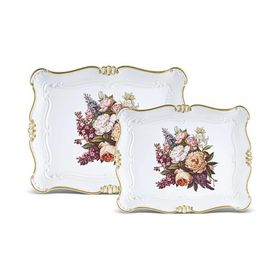 Karaca Buket 42 cm 2'li Dikdörtgen Tepsi