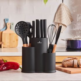 Karaca Burby Wood 14 Parça Standlı Servis ve Bıçak Seti