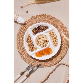 Karaca Carmen Perla 5 Bölmeli 27 cm Yuvarlak Sunum Tabağı