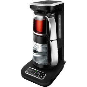 Karaca Çaysever Robotea Pro 4 in 1 Konuşan Otomatik Cam Black Chrome Çay Makinesi