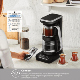 Karaca Çaysever Robotea Pro Connect 4in1 Cam Çay Makinesi